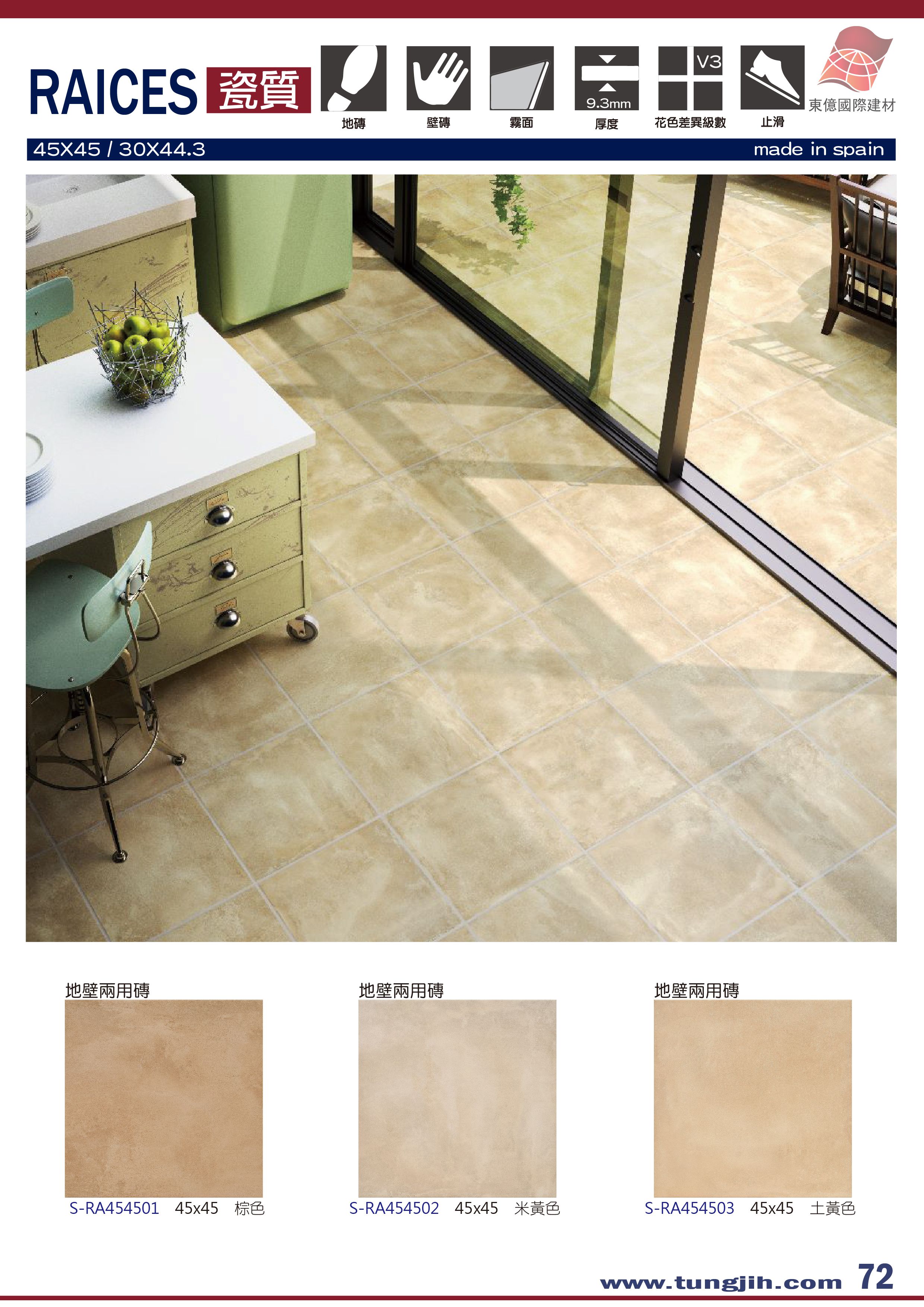東億國際建材 西班牙進口磁磚 地壁兩用磁磚系列產品raices 產品介紹 東億國際建材 歐洲第一大品牌屋瓦cobert總代理 西班牙進口磁磚 日本珪藻土